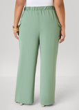 Textured Wide Leg Cargo Pants