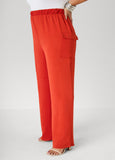 Textured Wide Leg Cargo Pants