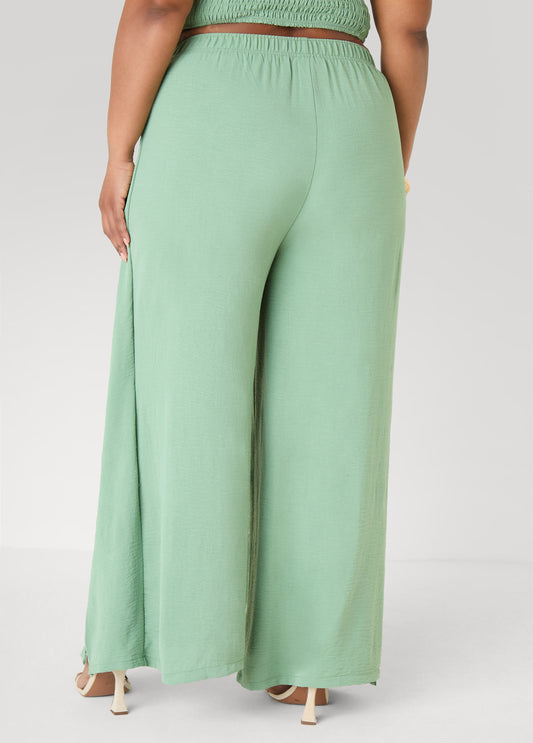 Tie Wrap Wide Leg Pants