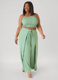 Tie Wrap Wide Leg Pants