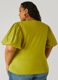 Cotton Paneled Jersey Top