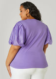 Cotton Paneled Jersey Top