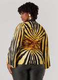 Printed Tie Neck Top