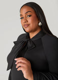 Bell Sleeved Tie Neck Top