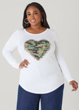 Camo Heart Graphic Tee