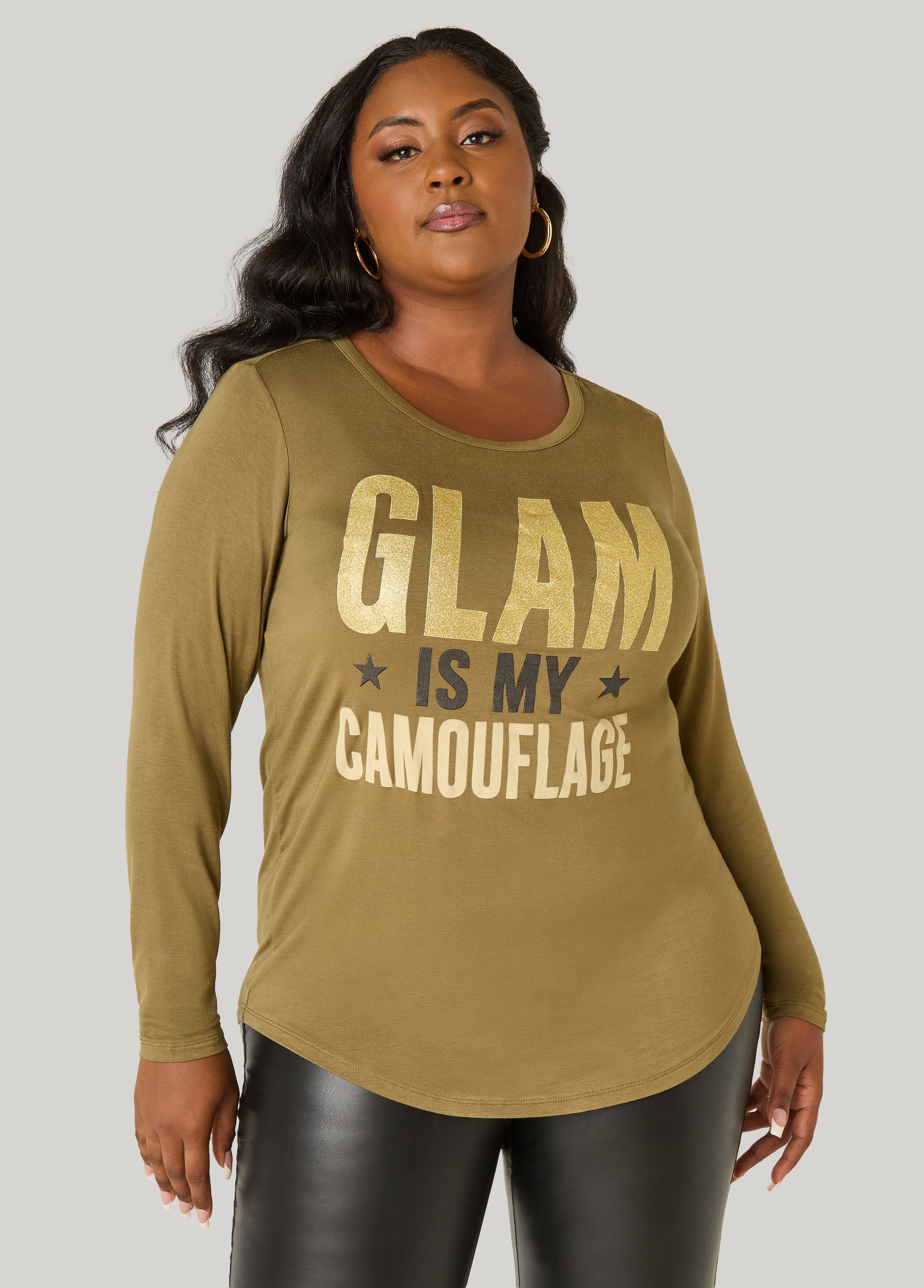 Glam Glittered Graphic Tee