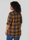 Plaid Zip Front Top