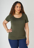 Plus Size The Basic Scoop Neck Jersey Tee