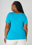 The Basic Scoop Neck Jersey Tee