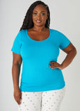 The Basic Scoop Neck Jersey Tee
