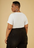 Stretch Knit Crewneck Bodysuit