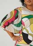 Pleated Paneled Abstract Top