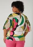 Pleated Paneled Abstract Top