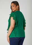 Eyelet Sleeved Jersey Top
