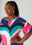 Balloon Sleeved Abstract Top