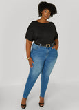 Ruched Stretch Knit Top