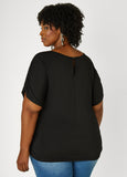 Ruched Stretch Knit Top