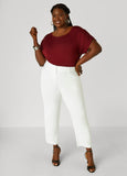 Ruched Stretch Knit Top