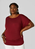 Ruched Stretch Knit Top