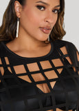 Windowpane Cutout Top