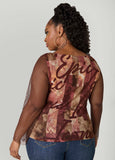 Net Paneled Iconic Print Mesh Tee