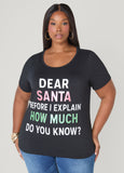 Plus Size Dear Santa Graphic Tee