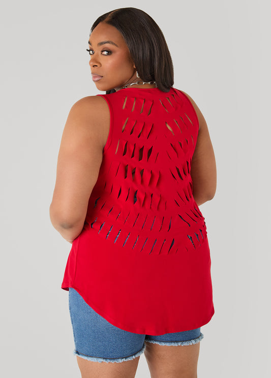 Cutout Knit Tank