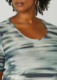 Abstract Print Mesh Tee