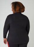 Faux Wrap Hacci Knit Top