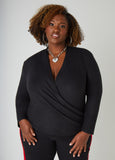 Plus Size Knit Top Plus Size Wrap Top Plus Size Hacci Knit Top