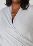 Faux Wrap Hacci Knit Top