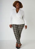 Faux Wrap Hacci Knit Top