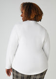 Faux Wrap Hacci Knit Top