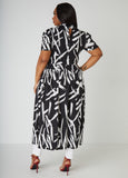 Printed Split Front Duster