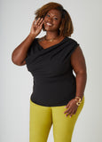 Draped Crepe Top