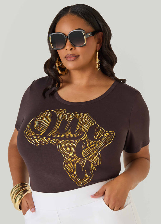 Queen Africa Crystal Tee