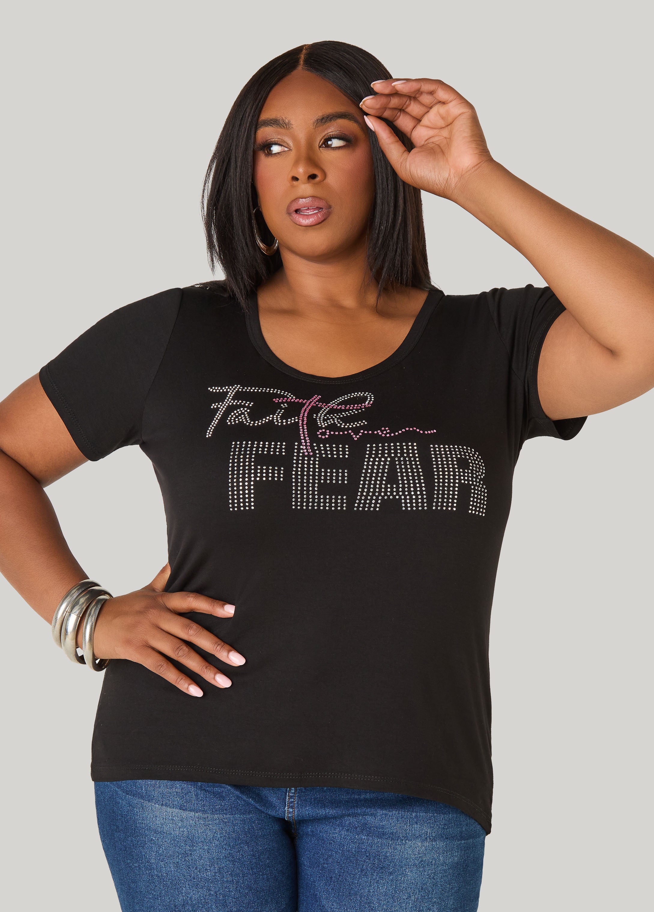 Faith Over Fear Crystal Tee