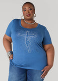 Plus Size Faith Crystal Tee