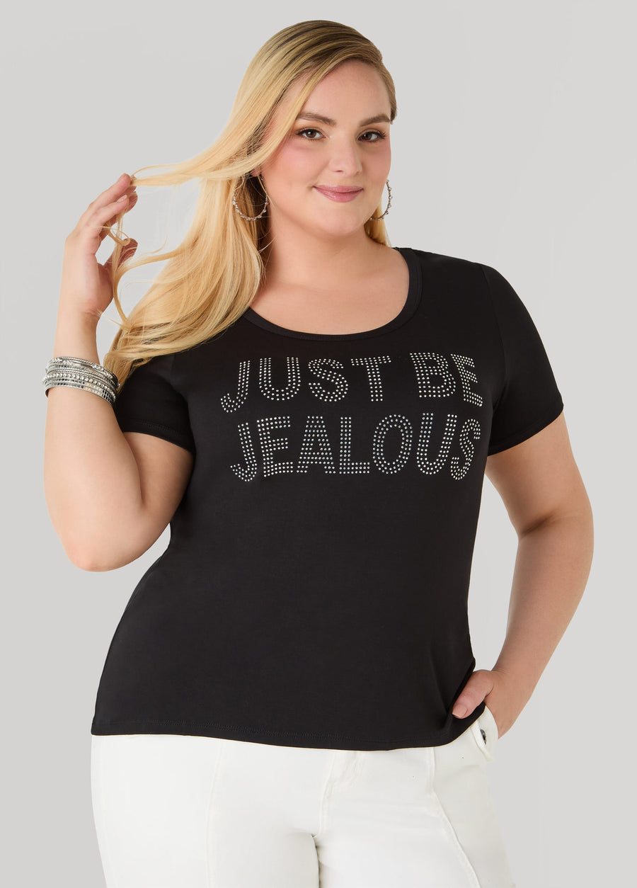 Just Be Jealous Crystal Tee