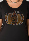 Leopard Pumpkin Crystal Tee
