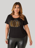 Leopard Pumpkin Crystal Tee