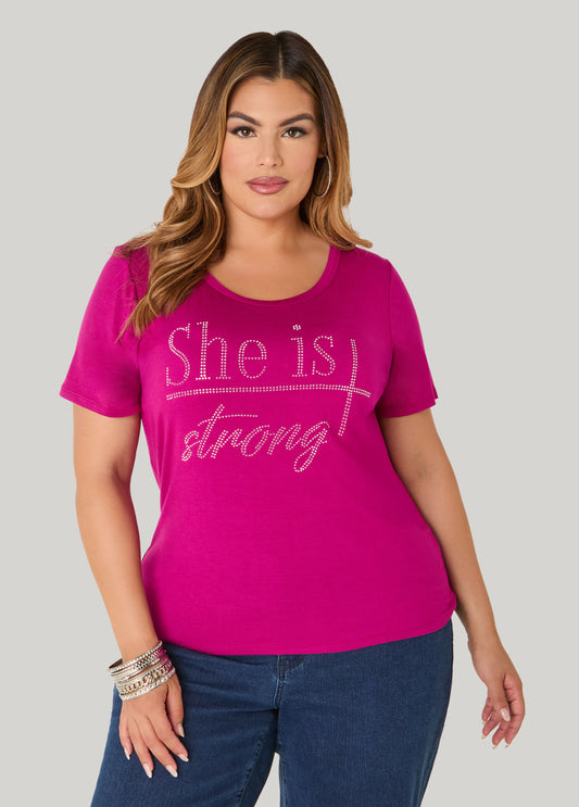 She Is Strong Crystal Tee