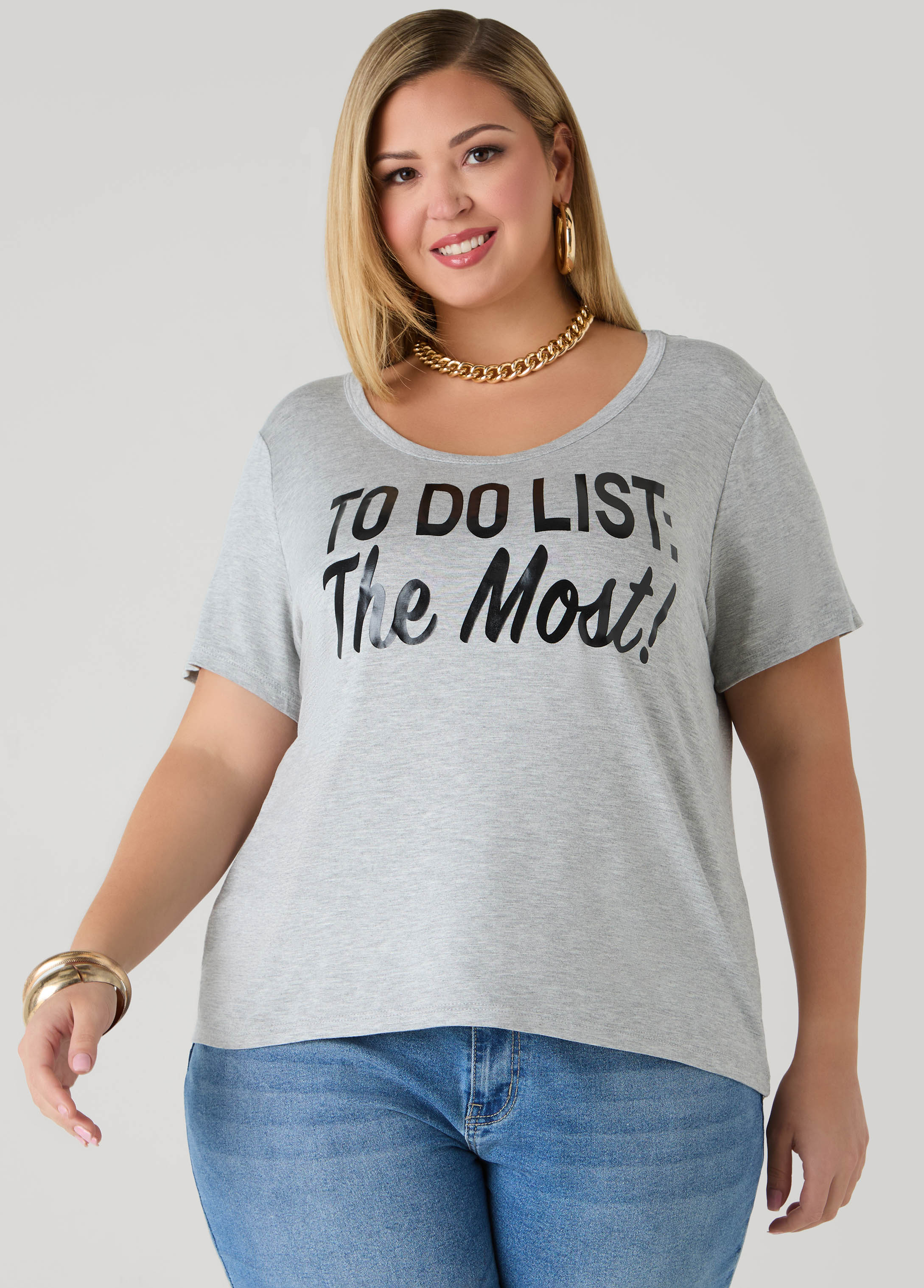 Plus Size To Do List Graphic Tee