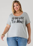 Plus Size To Do List Graphic Tee