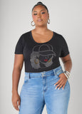 Plus Size Profile Crystal Tee