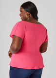 Pleated Peplum Top