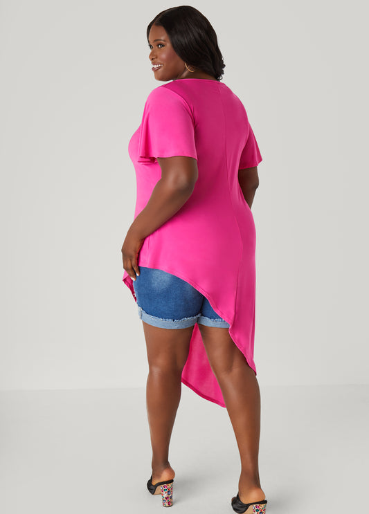 Asymmetric Stretch Knit Top