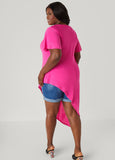 Asymmetric Stretch Knit Top