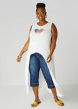 Love Embellished Hi Low Top