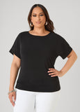 Dolman Sleeved Stretch Crepe Top